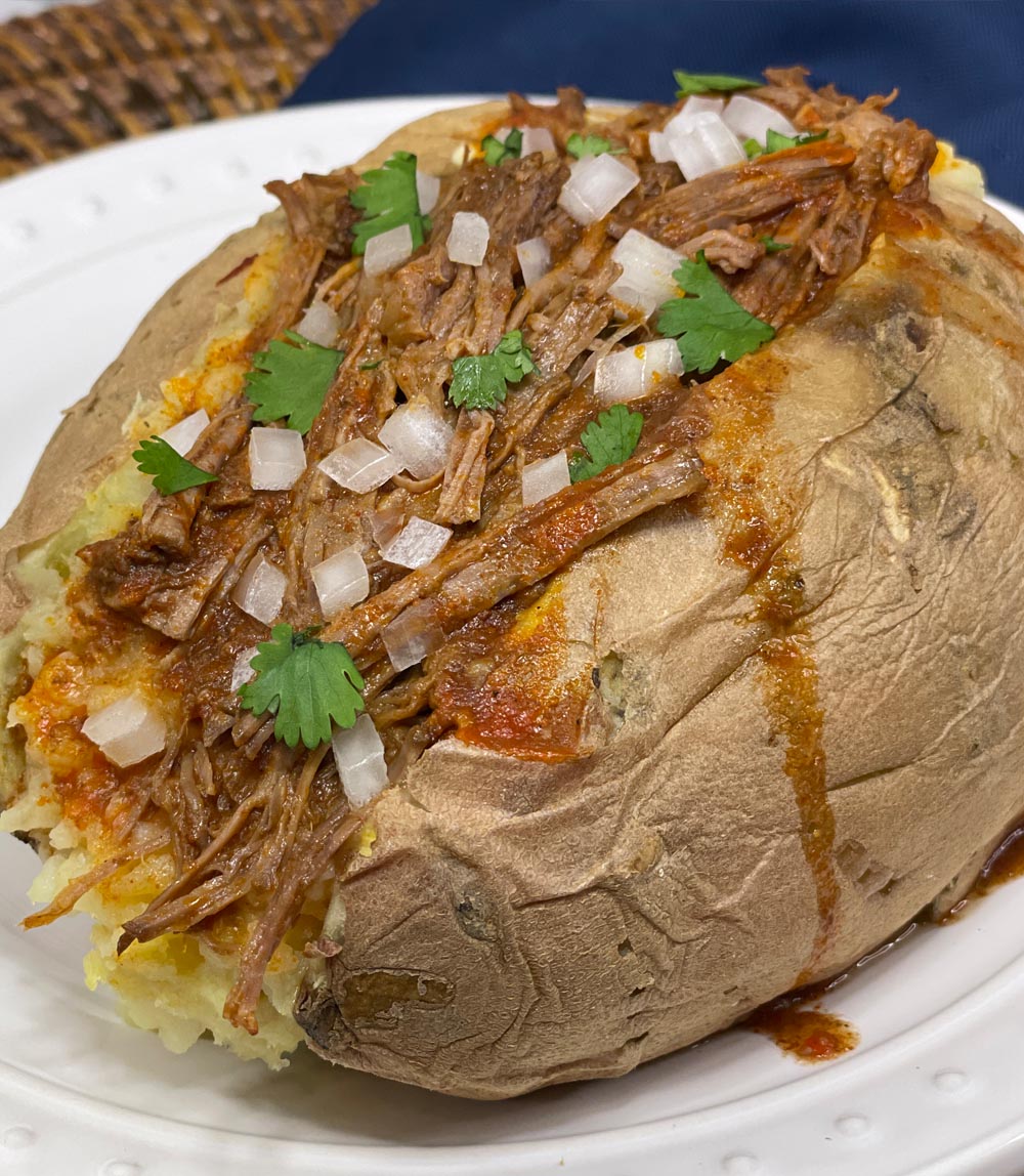 Barbacoa Stuffed Sweet Potato