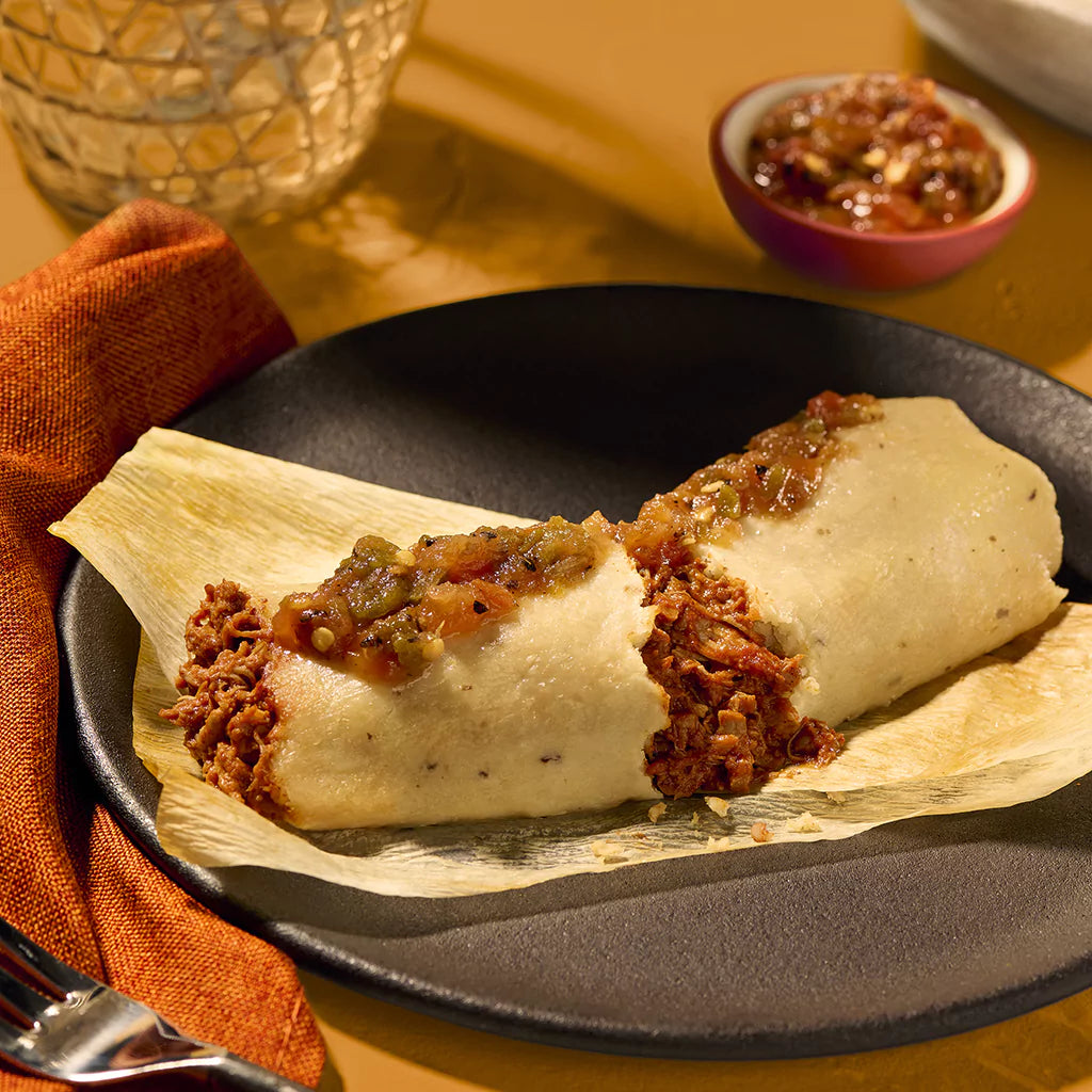 CHICKEN IN RED SAUCE TAMALES