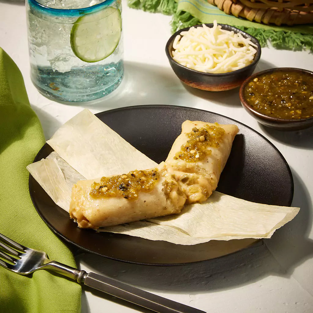 CHEESE AND GREEN CHILI TAMALES
