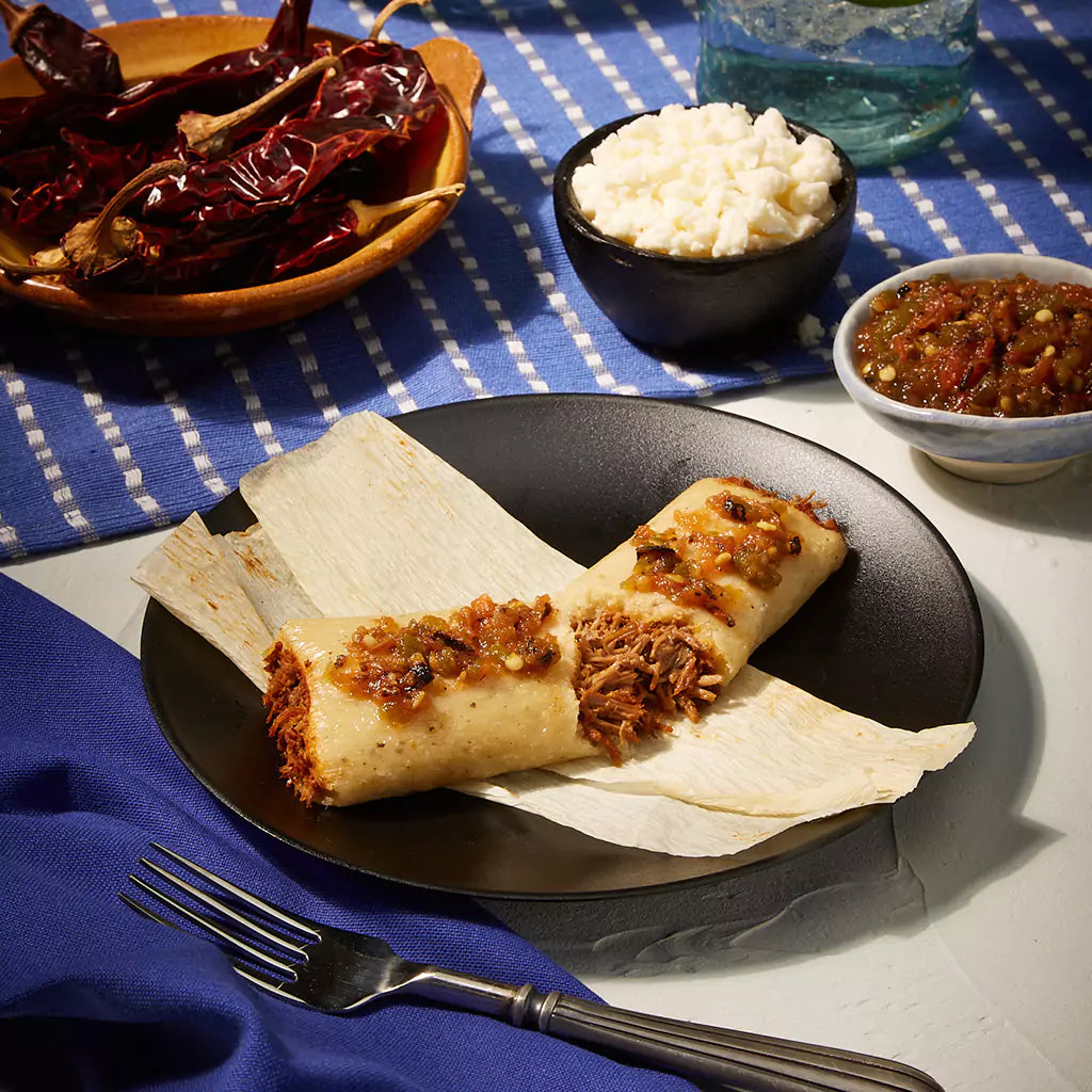 BEEF IN RED SAUCE TAMALES