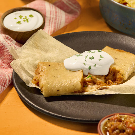 CHICKEN AND THREE CHEESE TAMALES