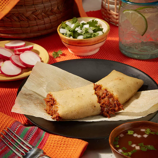 CHICKEN BIRRIA AND CHEESE TAMALES