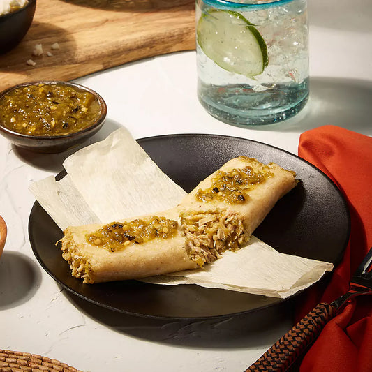 CHICKEN IN GREEN SAUCE TAMALES