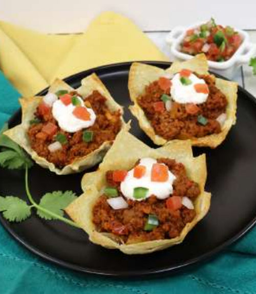SEASONED BEEF TACO CUPS