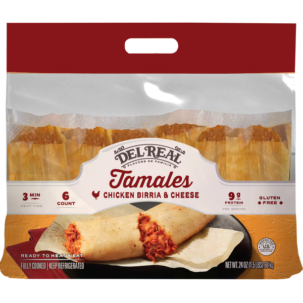 CHICKEN  BIRRIA AND CHEESE TAMALES