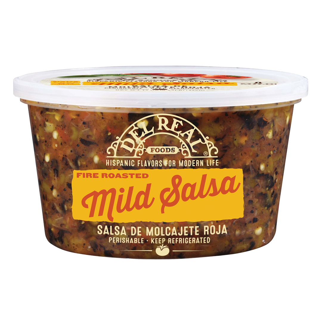 Del Real Foods Fire Roasted Green Salsa, We slowly fire roast our chilies and tomatillos to create that authentic and mouth-watering Mexican flavor.