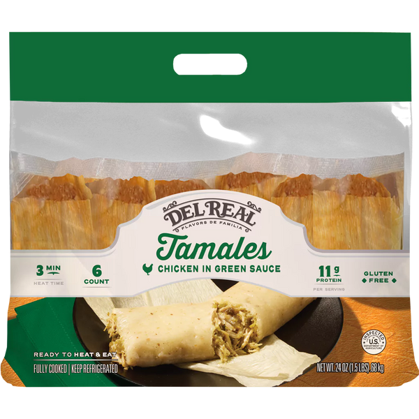 CHICKEN IN GREEN SAUCE TAMALES